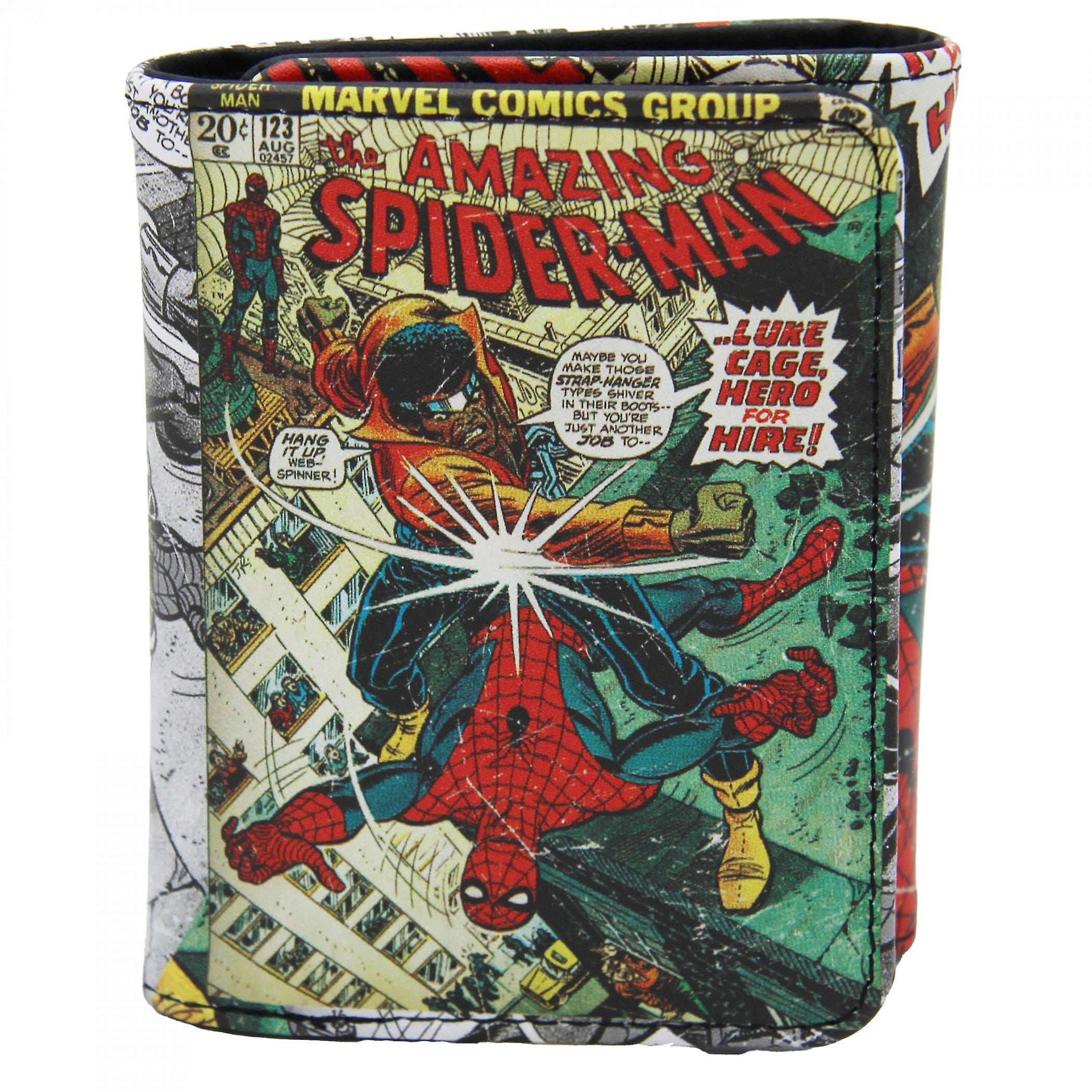 Marvel The Amazing Spider-Man Comic #123 Trifold Wallet Multi-Color