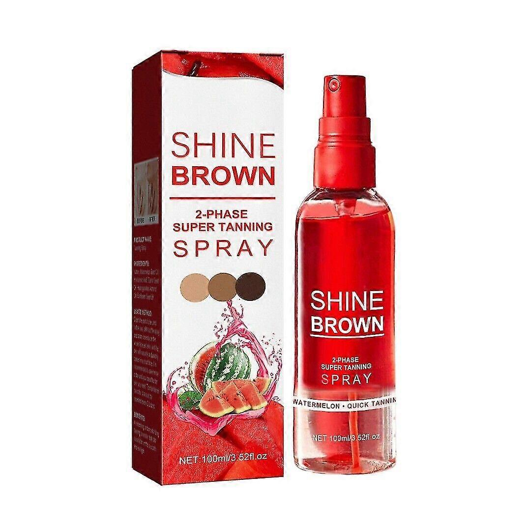 Shenzhenshileidakejimaoyiyouxiangongsi 100ml Two-Phase Tanning Spray Watermelon Refreshing Moisturising Tanning Spray