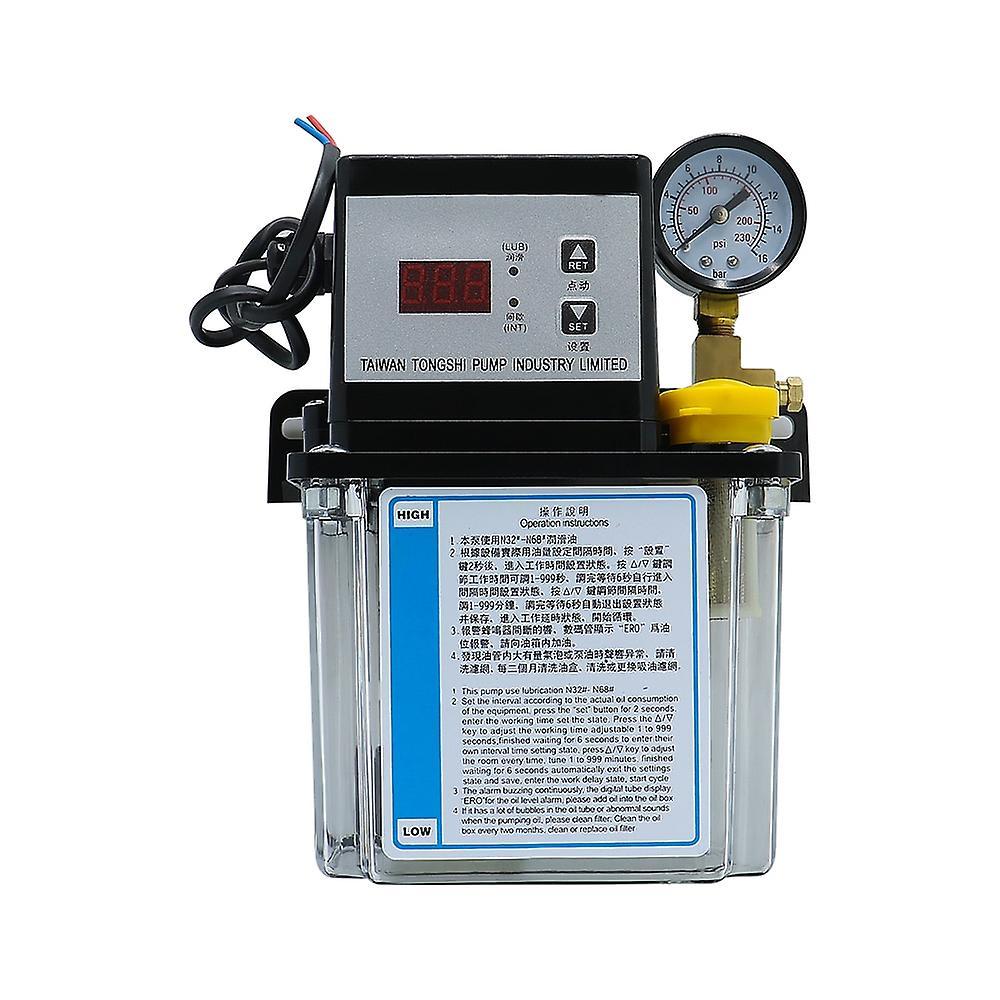 Ddyyhe 1l 2l Lubricant Pump Automatic Lubricating Oil Pump With Pressure Gauge  Cnc Electromagnetic Lubrication Pump Lubricator Single display1L 220v