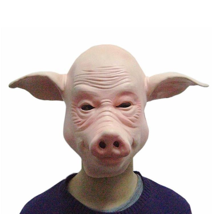 Baodan Mardi Gras Mask Pig Mask Rubber Costume Full Mask Costume Fancy As shown