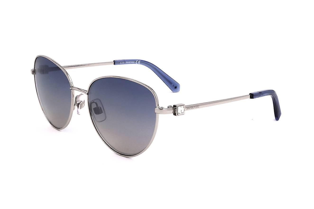 Sunglasses Swarovski SK0330 16X SHINY PALLADIUM 57/17/140 WOMAN Silver 57 mm