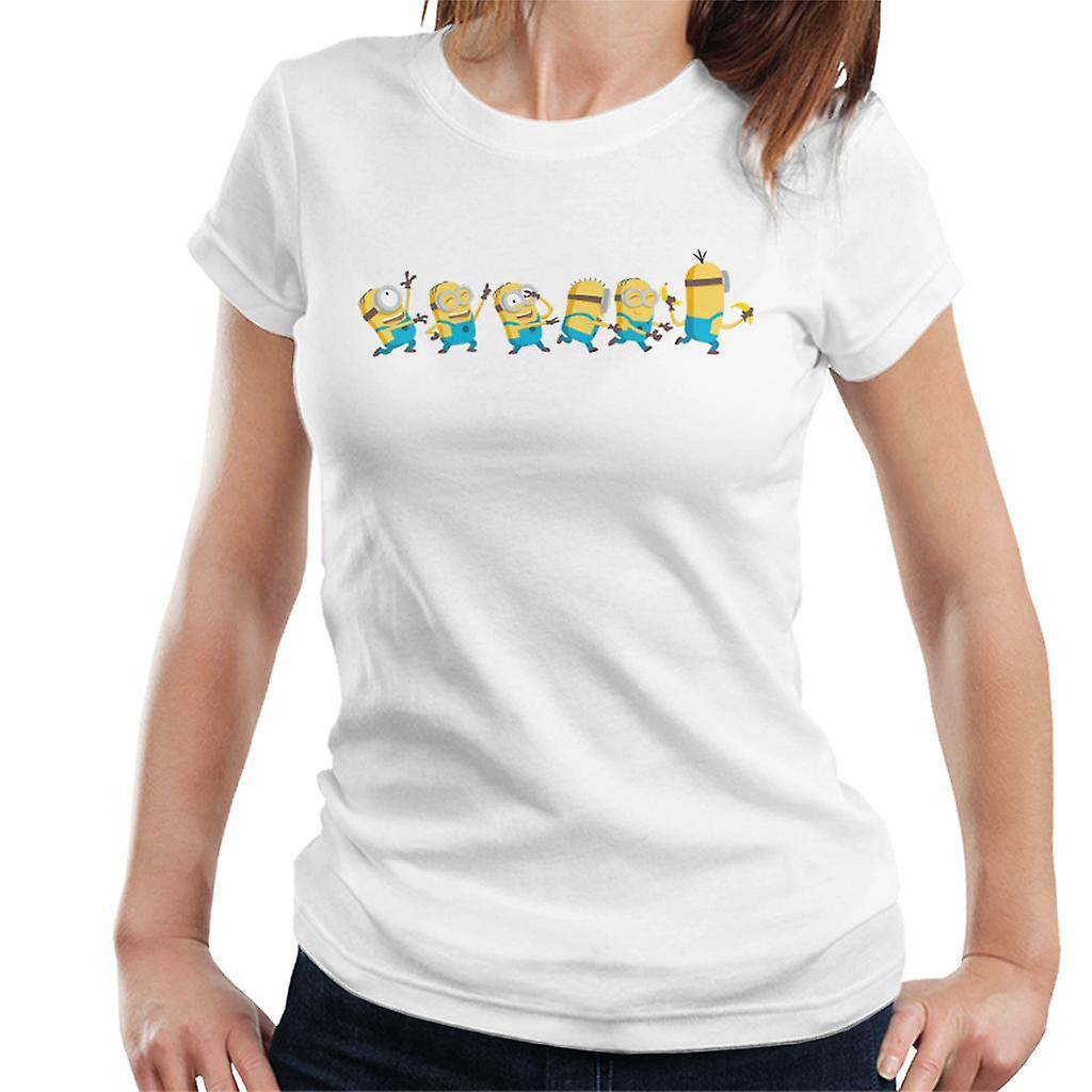 Despicable Me Minions Celebration Line Women's T-Shirt White Small