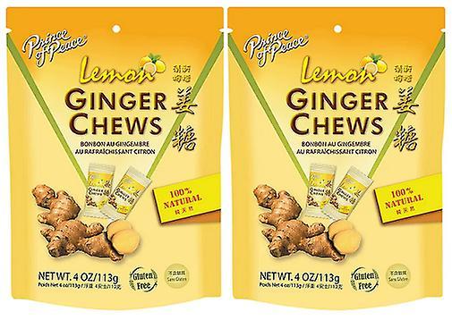 Prince of Peace Ginger Chews Candy with Lemon 2 Pack