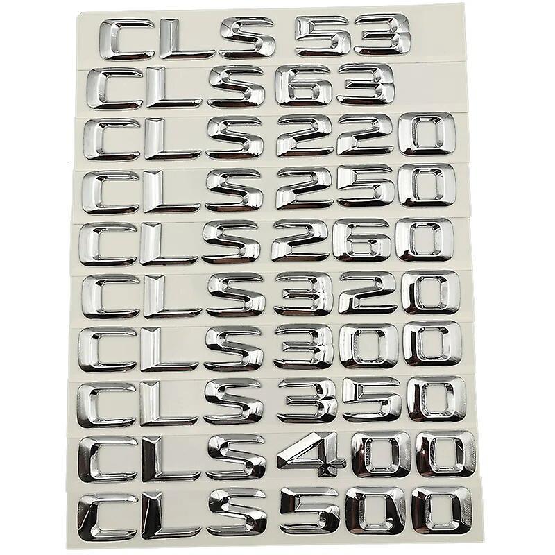 Hikig 3d Abs Logo Cls53 Cls63 Cls220 Cls300 Cls350 Cls400 Emblem Letters Sticker Car Trunk Badge For Mercedes W218 W219 Accessories Chrome CLS320