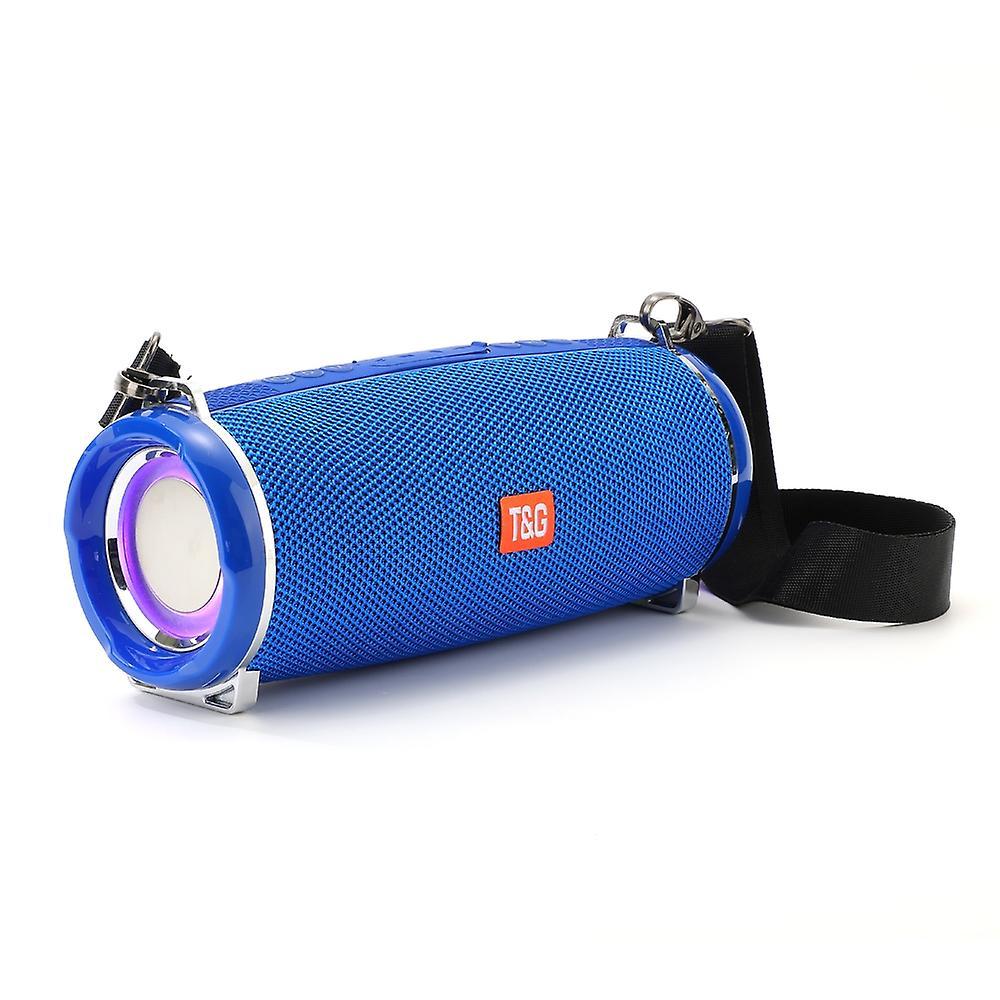 T&g Tg192 Portable Wireless Bluetooth Speaker With Led Light Blue