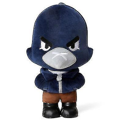 Zhenv Cartoon Brawl Spike Doll Peripheral Plush Leon Doll Hero Toy Figure Game Gift black crow