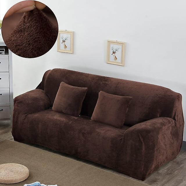 Slowmoose Thick Plush Sofa Covers For Living Room - Sofa Towel Slip Resistant Keep Warm - colour13 2-seater 145-185cm