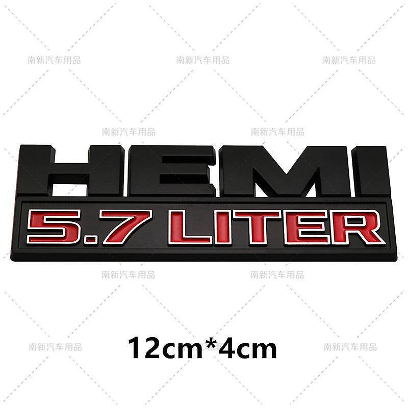 Redkid Metal Hemi 5.7 Liter Logo Badge Emblem Rear Trunk Decal Car Stickers For Dodge Charger Dart Durango Caliber Journey Accessories M-02