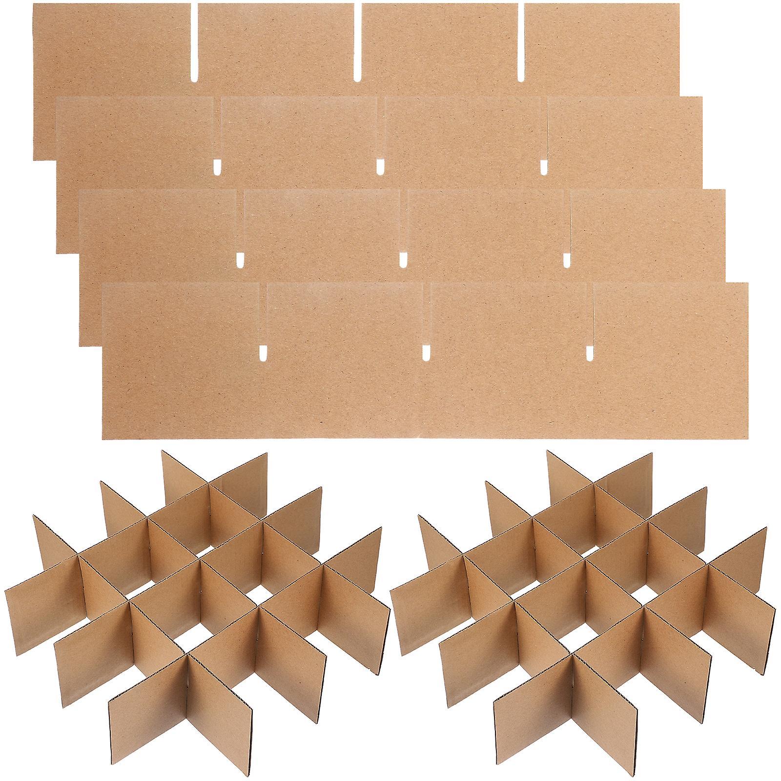 Tinksky 6 Pcs Cardboard Moving Box Dividers Cardboard Boxes Glass Dividers Dish Cardboard Dividers 33.50X8.00X0.30CM