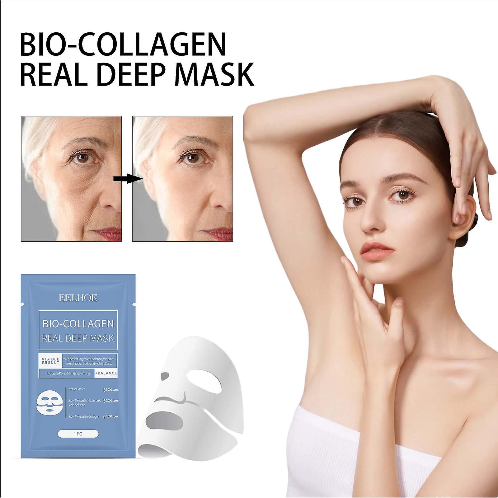 Frusde Bio Collagen Face Mask Overnight, Bio-Collagen Real Deep Mask, Bio Collagen Overnight Face Mask, Korean Overnight Face Mask 5pcs