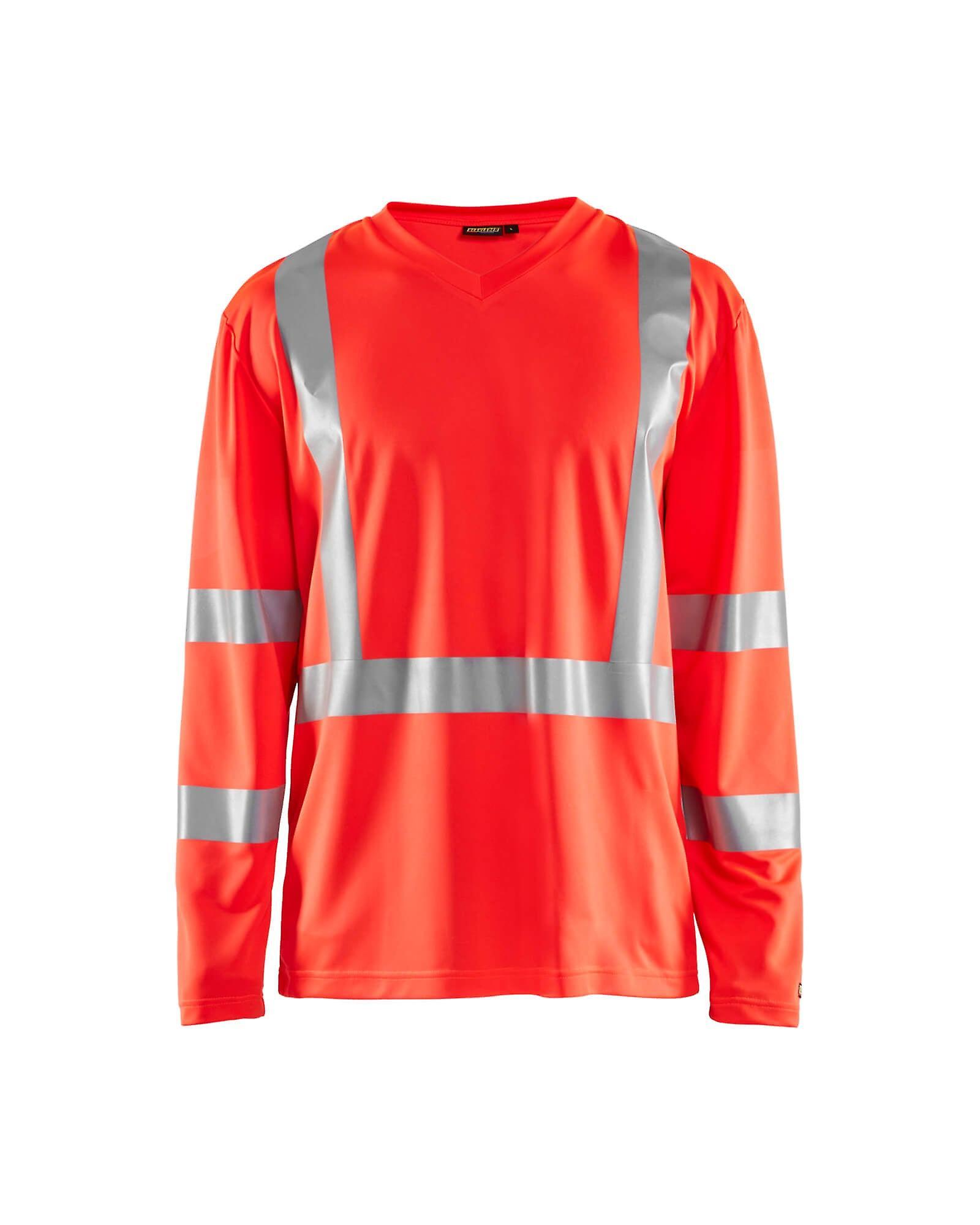 Blaklader 3383 hi-vis long-sleeve t-shirt - mens (33831011) Hi-vis red Xxxl