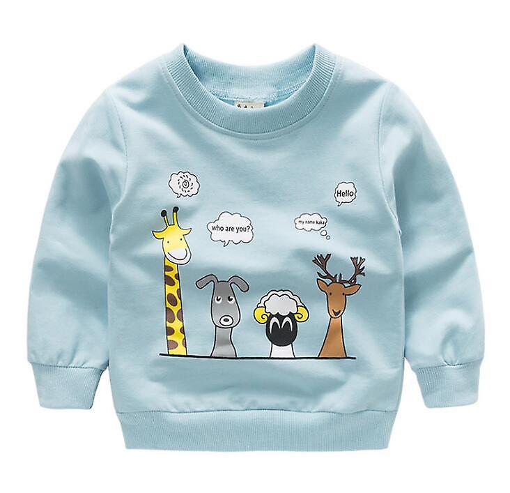 Slowmoose Baby Clothes Sweatshirts - Soft Cotton Top Cartoon Sweater, Spring Autumn 24M / Animals--blue