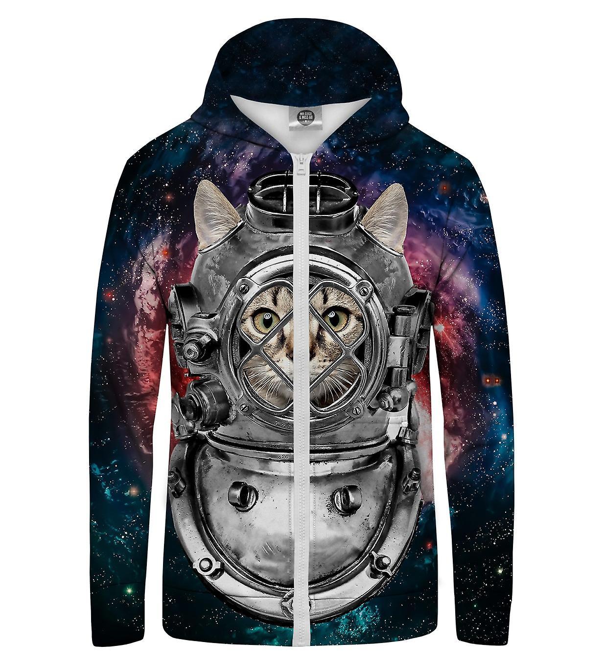 Mr Gugu & Miss Go Mr. GUGU & Miss GO Astronaut Cat Hoodie Kangaroo Zip Up black XS