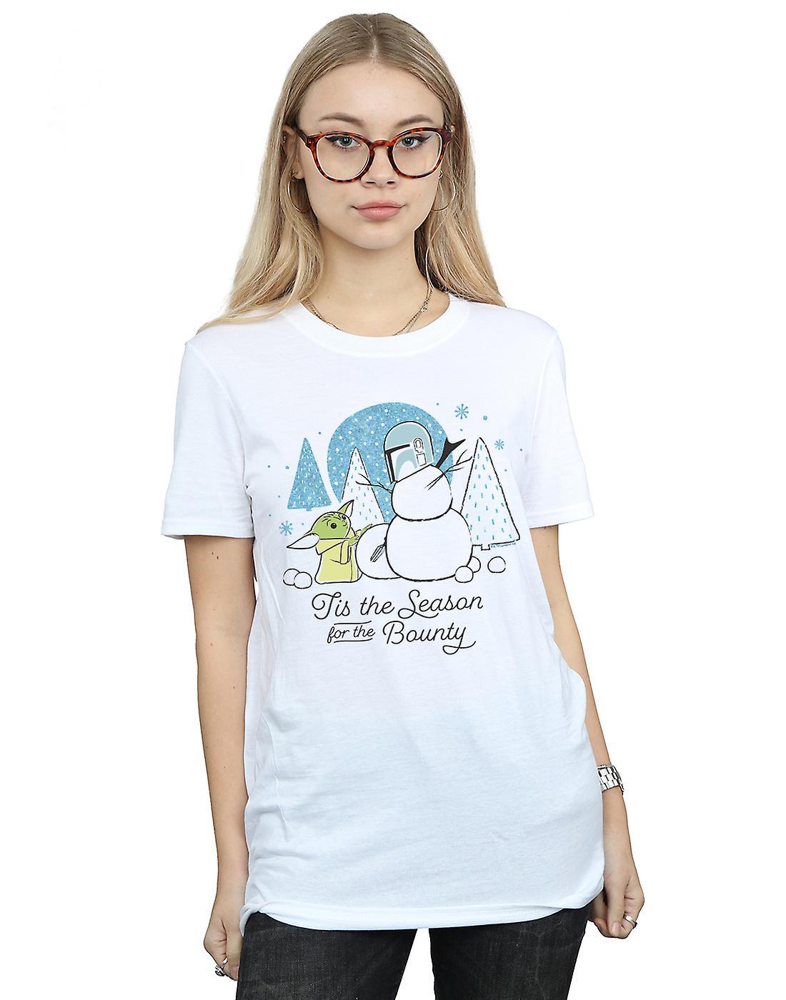 The Mandalorian Tis The Season Cotton Boyfriend T-Shirt