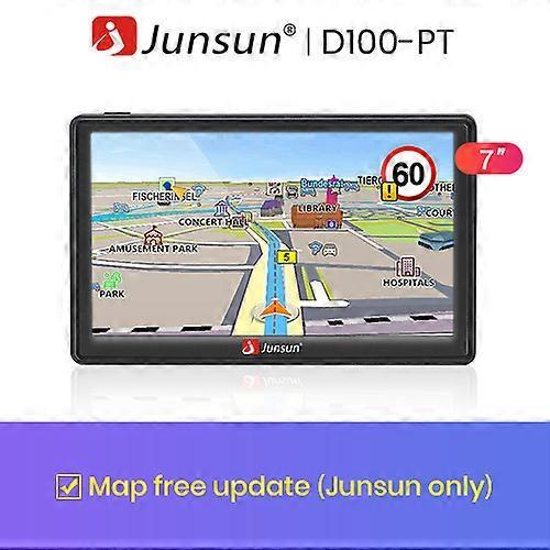 Muggys Junsun D100 Car GPS Navigation 7 Inch Touch Screen 256M+8G FM Voice Prompts Europe New Map Free Update Truck GPS Navigators D100-PT