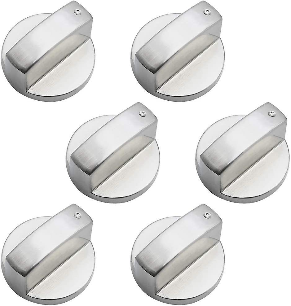 Joyful 6 Pieces Universal Metal Control Knobs Gas Stove Knob 6mm Universal Control Knobs Stove Knob For Gas Stove Cooker Oven Hob