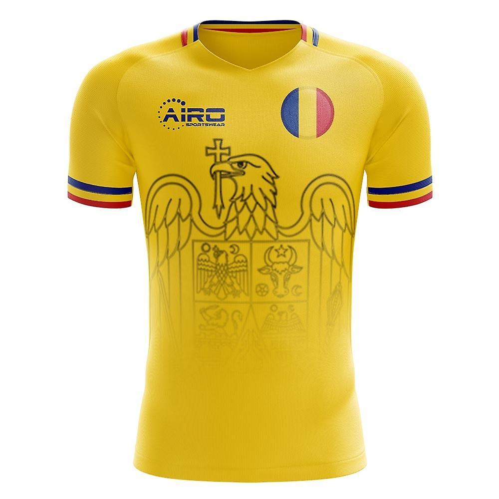 Airo Sportswear 2024-2025 Romania Home Concept Football Shirt - Womens Yellow Medium - UK Size 12