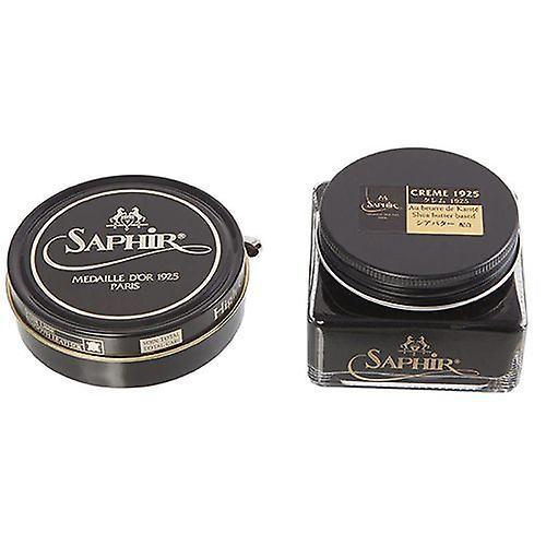 Saphir Medaille D'or Pate De Luxe High Gloss Wax Polish 100ml + Cream polish set-Black