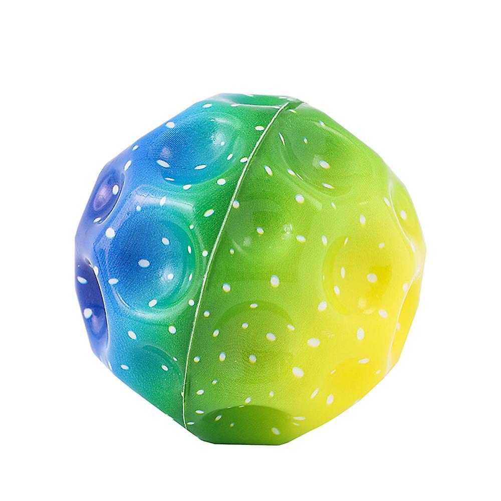 Waytogo Rainbow Extreme High Bouncing Ball Space Bouncy Ball Outdoor Throw Catch Moon Ball For Kids Children Pets Party Gift Green