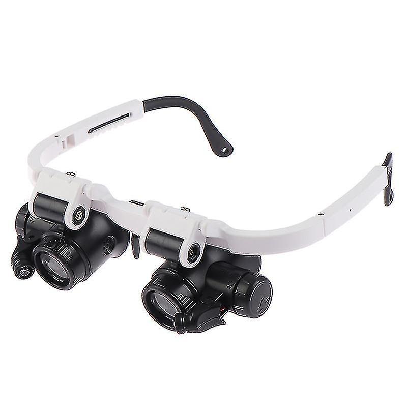 Yijin Headband Glasses Magnifier With Led Light 8x 15x 23x Watchmaker Jeweler Loupe Hfmqv