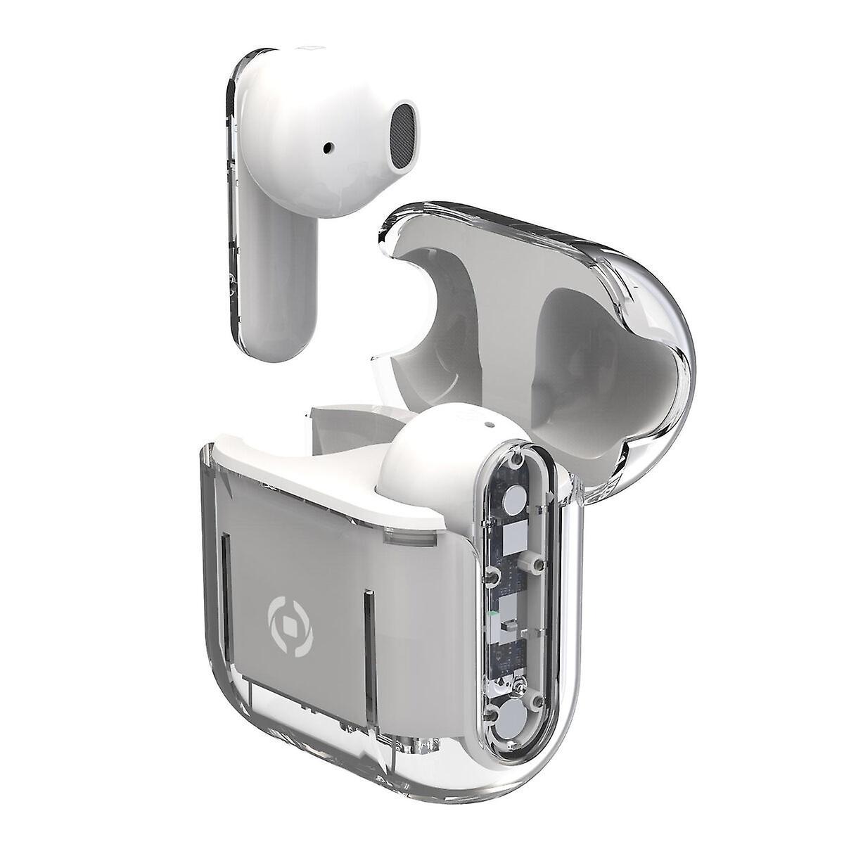 Wireless Headphones Celly White Transparent