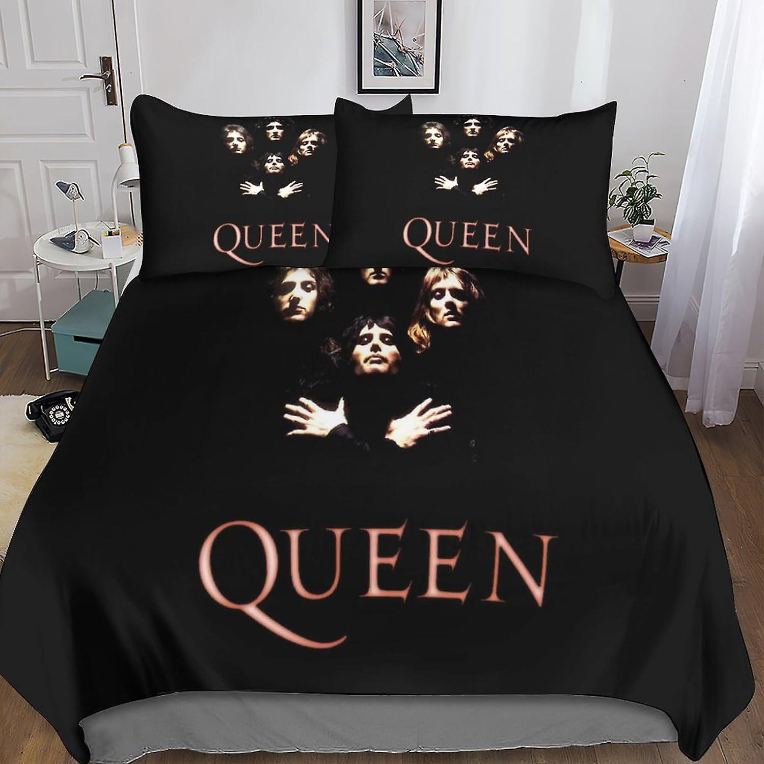 Kerota Queen Teen Adult Duvet Cover with Pillowcase 3 Piece Microfiber Bedding Set with Zipper Closure, 3D Adults Kids Girls Double Single135x200cm