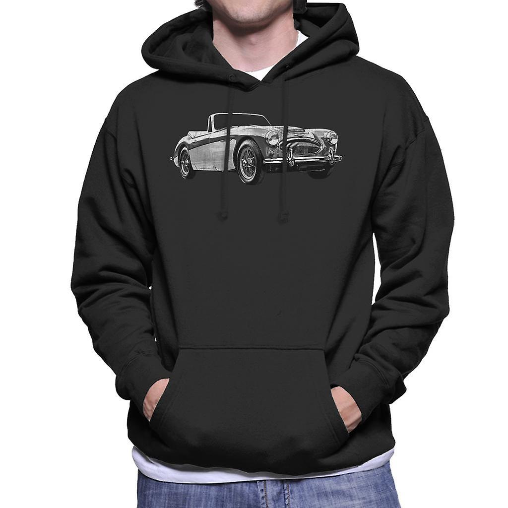 Austin Healey Grey British Motor Heritage Men's Hooded Sweatshirt Black Large