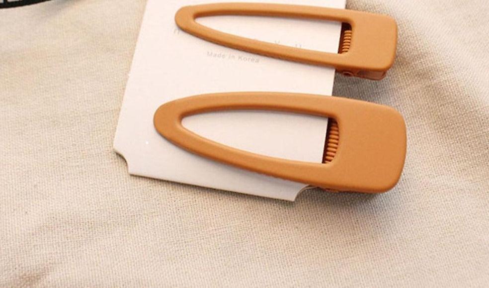 Slowmoose Girls Matte Scrub Snap Hair Clips, Pins orange