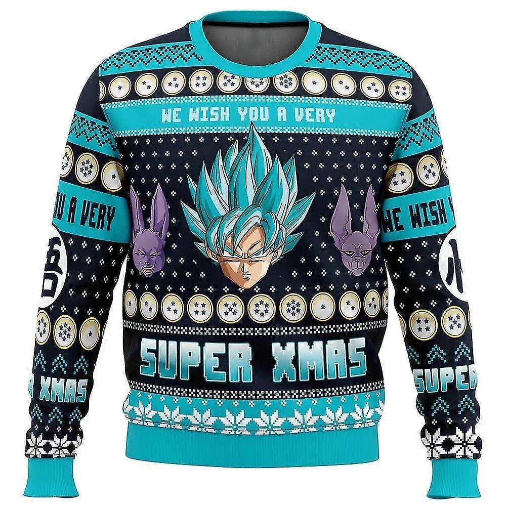 Sssxv Dragon Ball Heroes Son Goku Christmas Sweater Carnival style 3 5XL