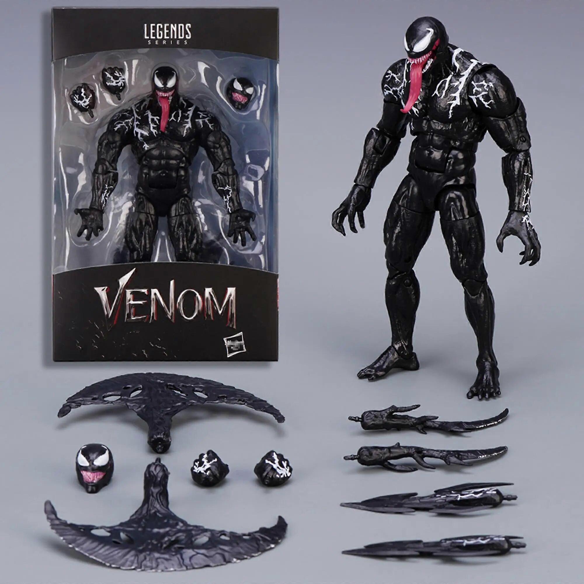 Redkid 20cm Marvel Venom Shf Legends Action Figure Joint Movable Toys Change Face Statue Model Doll Collectible For Toy Gift A