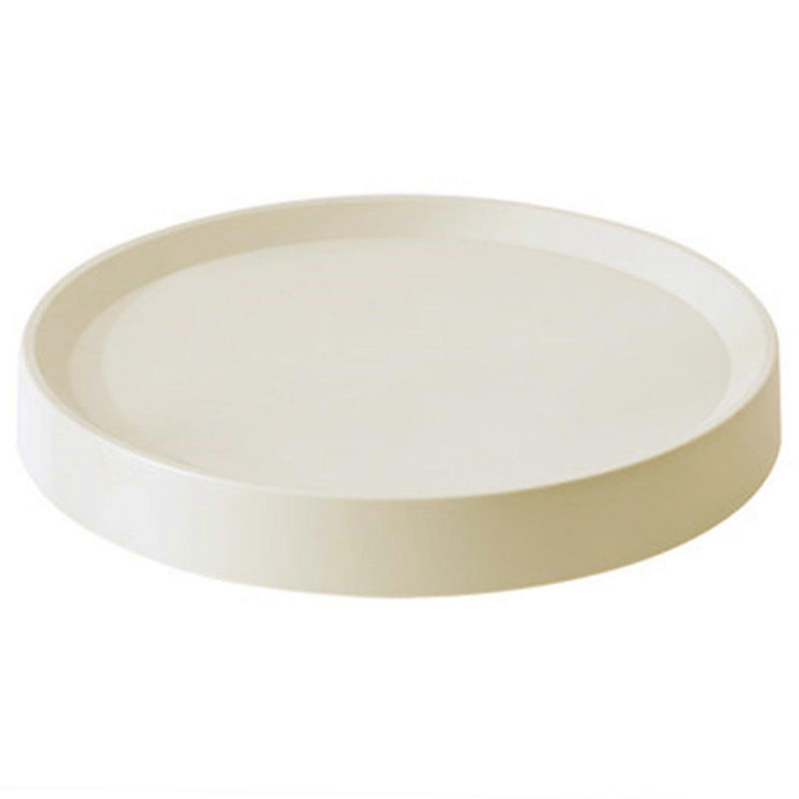 Flasidu Flower Pot Tray Corrosion-resistant Sturdy TPR Hidden Mobile Flower Pot Saucer for Garden Beige L