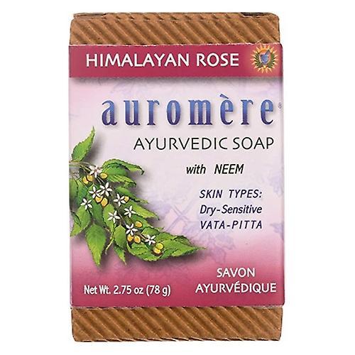 Auromere Ayurvedic Bar Soap, Himalayan Rose, 2.75 oz (Pack of 1)