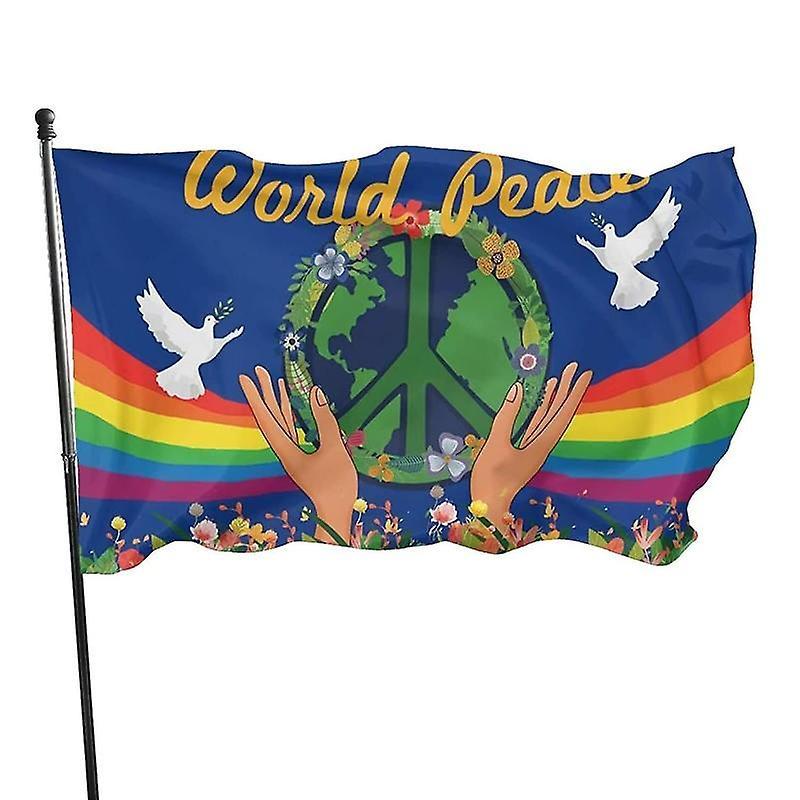 Bean Peace Flag, Peace Dove World Peace Sign Symbol Flag compatible Patio Lawn Home Outdoor Dcor UK STORY G