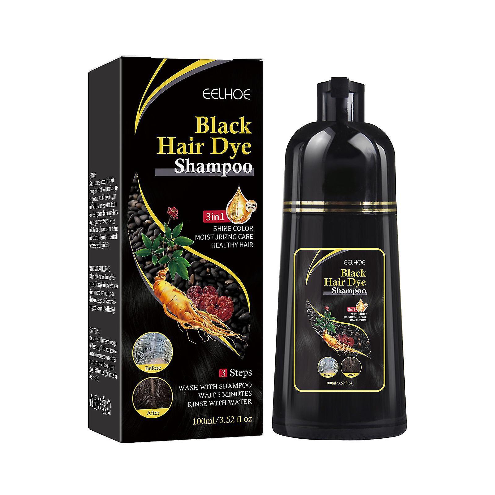 Exia Black Hair Shampoo For Natural Hair,instant Black Hair Shampoo Hair Dye Shampoo,hair Color Shampoo Hair For Men Women Black Color,hair Colorin...