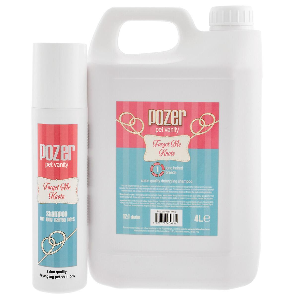 Pozer Forget Me Knots Detangling Dog Shampoo for Long Coats Does not apply 4 Litre