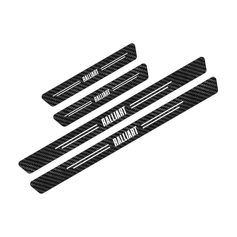 Vehicles Parts For Mitsubishi Lancer EX Outlander ASX Ralliart 4PCS Car Styling Door Sill Threshold Stickers Decals Car Protector Accessories Vehic...