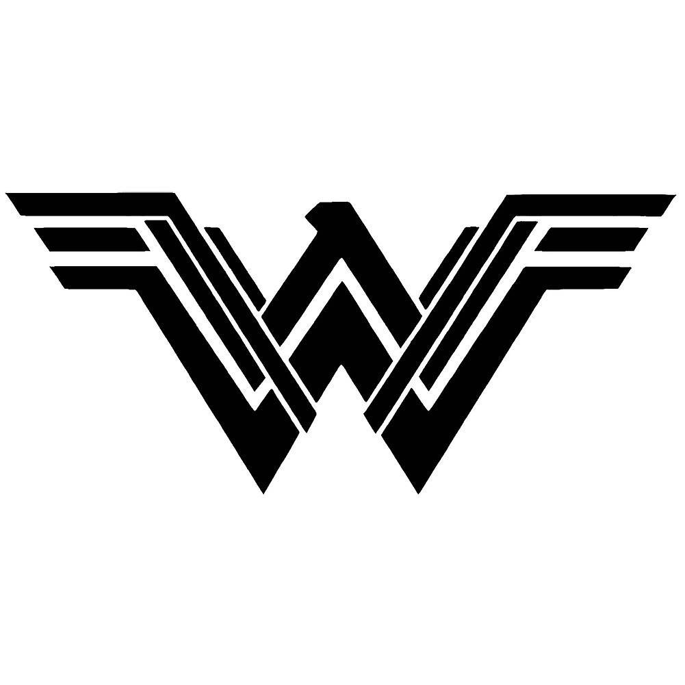 Monnadu Wonder Woman Movie Logo Reflective Car Vehicle Body Window Decals Sticker Decor Black