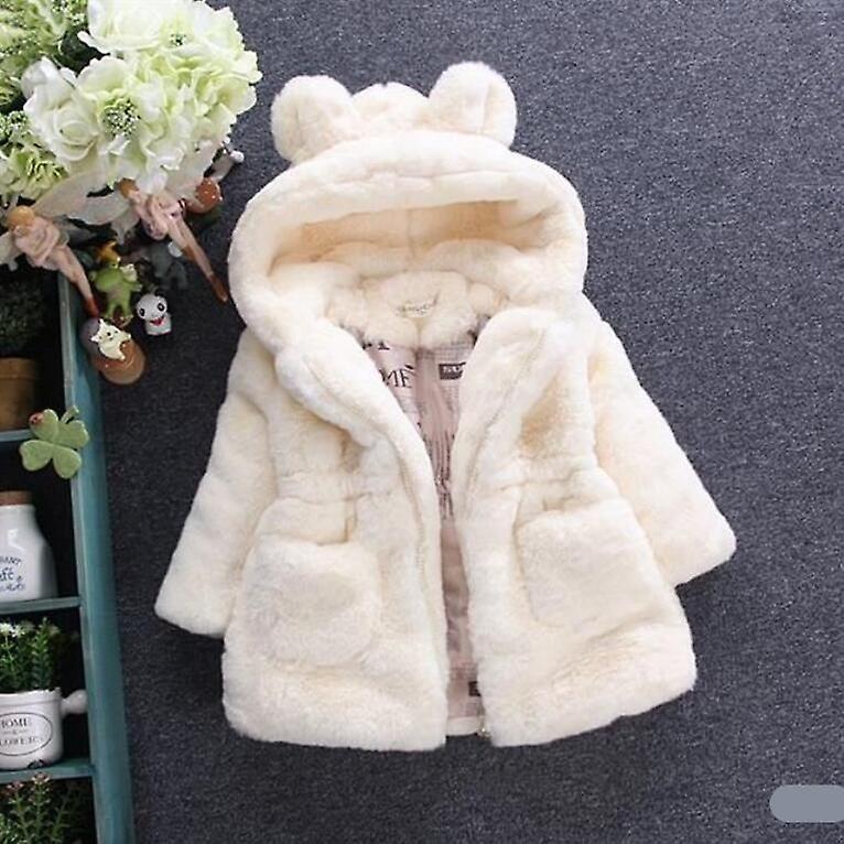 Slowmoose Winter Baby Outerwear Hooded Parkas Infant Jackets Warm Cotton White 24M