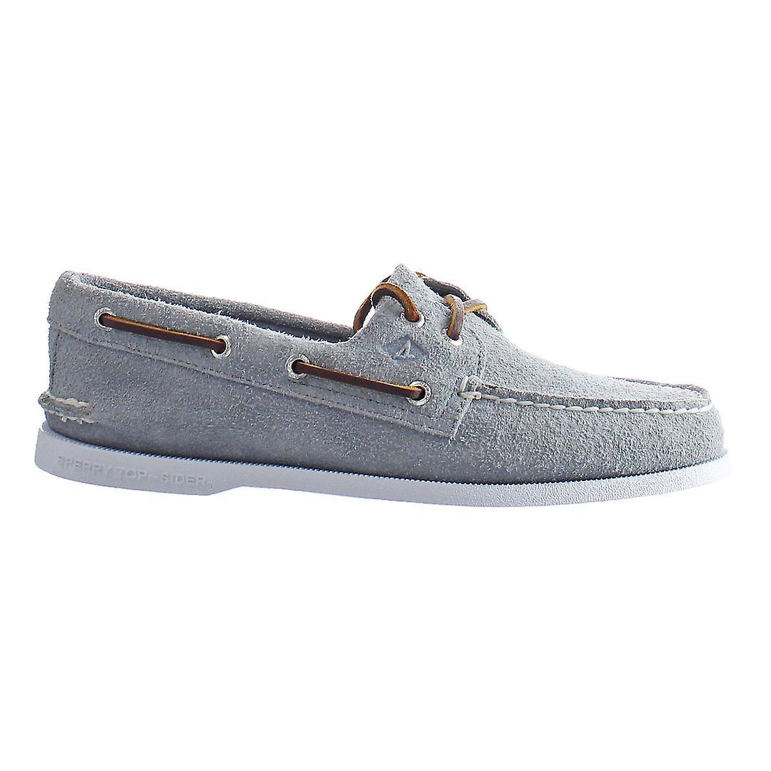 Sperry A/0 2-Eye Lace-Up Grey Smooth Leather Mens Shoes STS23936 UK 9.5 EU 44 US 10.5