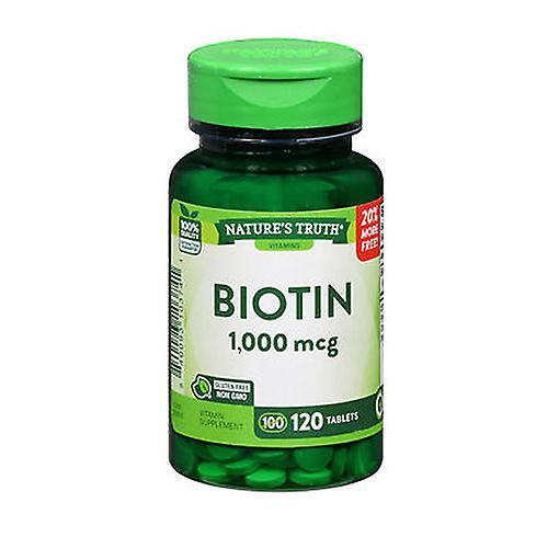 Sundance Nature's Truth Biotin Tablets, 1000 mcg, 120 Tabs (Pack of 1)