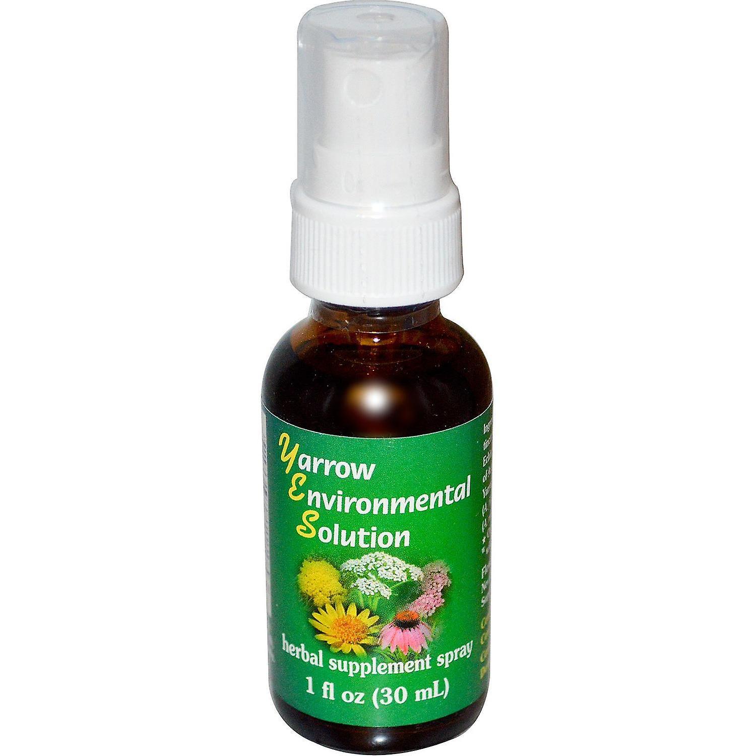 Flower Essence Services, Yarrow Environmental Solution Spray, 1 fl oz (30 ml)