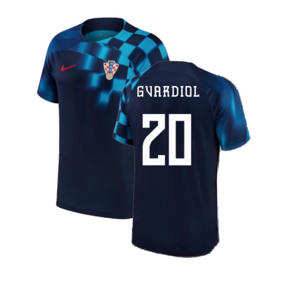 Nike 2022-2023 Croatia Away Shirt (Gvardiol 20) Navy M