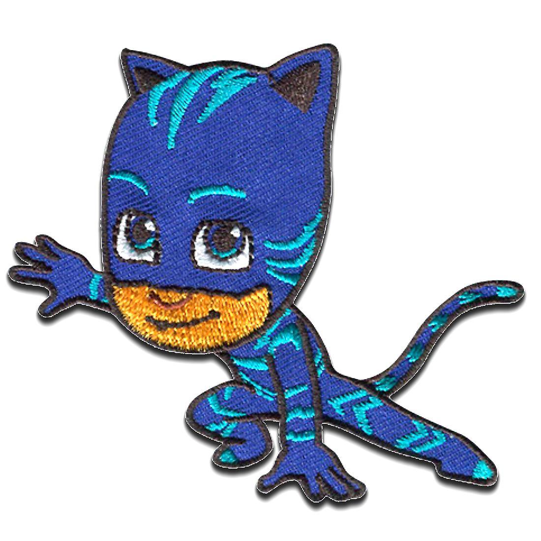 Patch / iron-on patch - PJ MASKS Pyjama Heroes CATBOY 1 Disney - blue – 7.5 x 7.0 cm - Iron-on patches