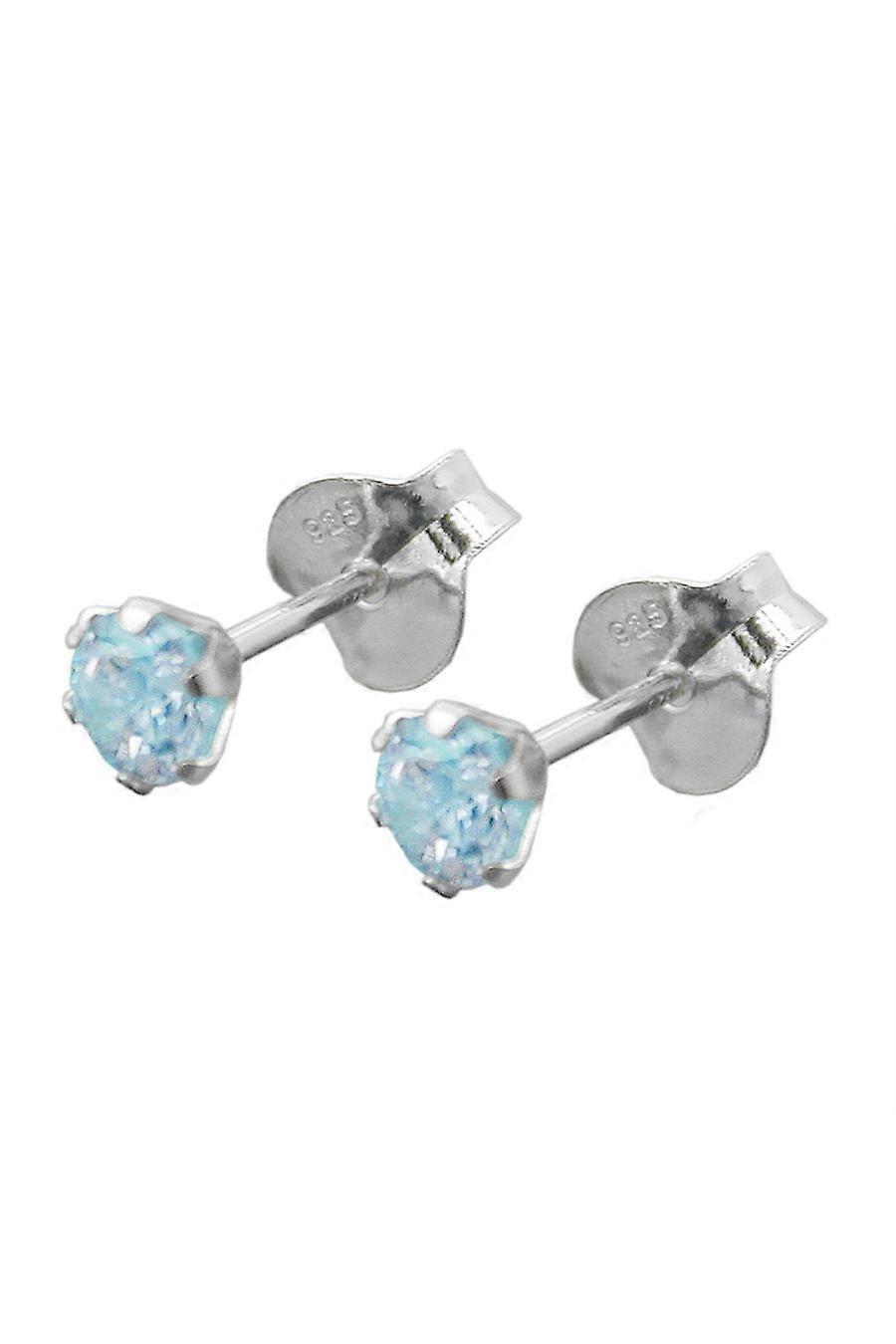 Gallay Earring Studs Zirconia Aqua Silver 925 - Gl93408