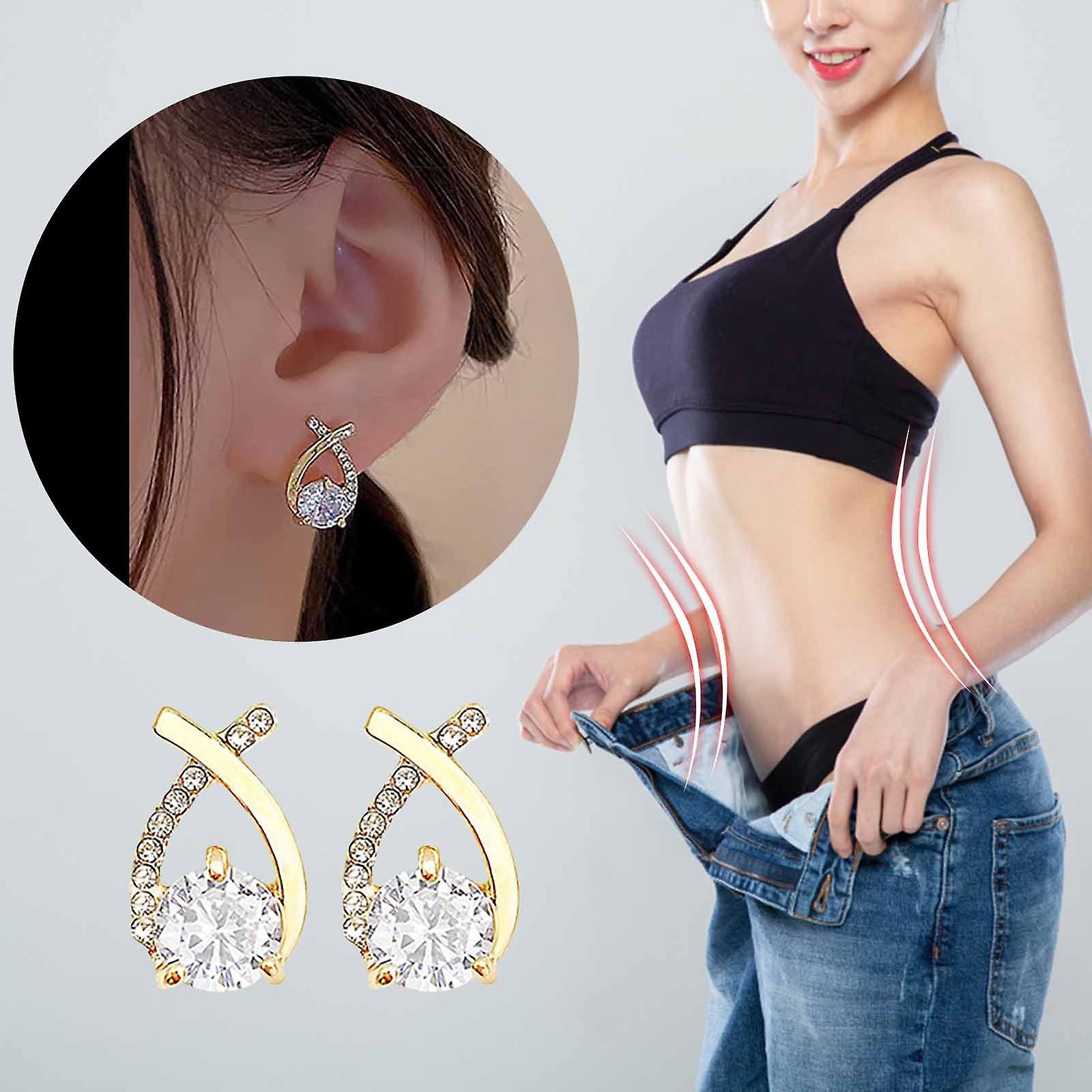 Gaoguan Lymphatic Germanium Earrings,Germanium Earrings Irregular High-end Earrings For Women Multicolor