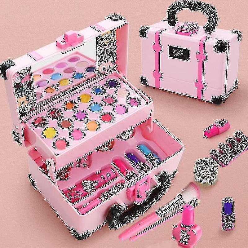 Manchalk 1set Kids Makeup Kit For Girl Safe Cosmetics Toys Set Cosmetics Playing Toys