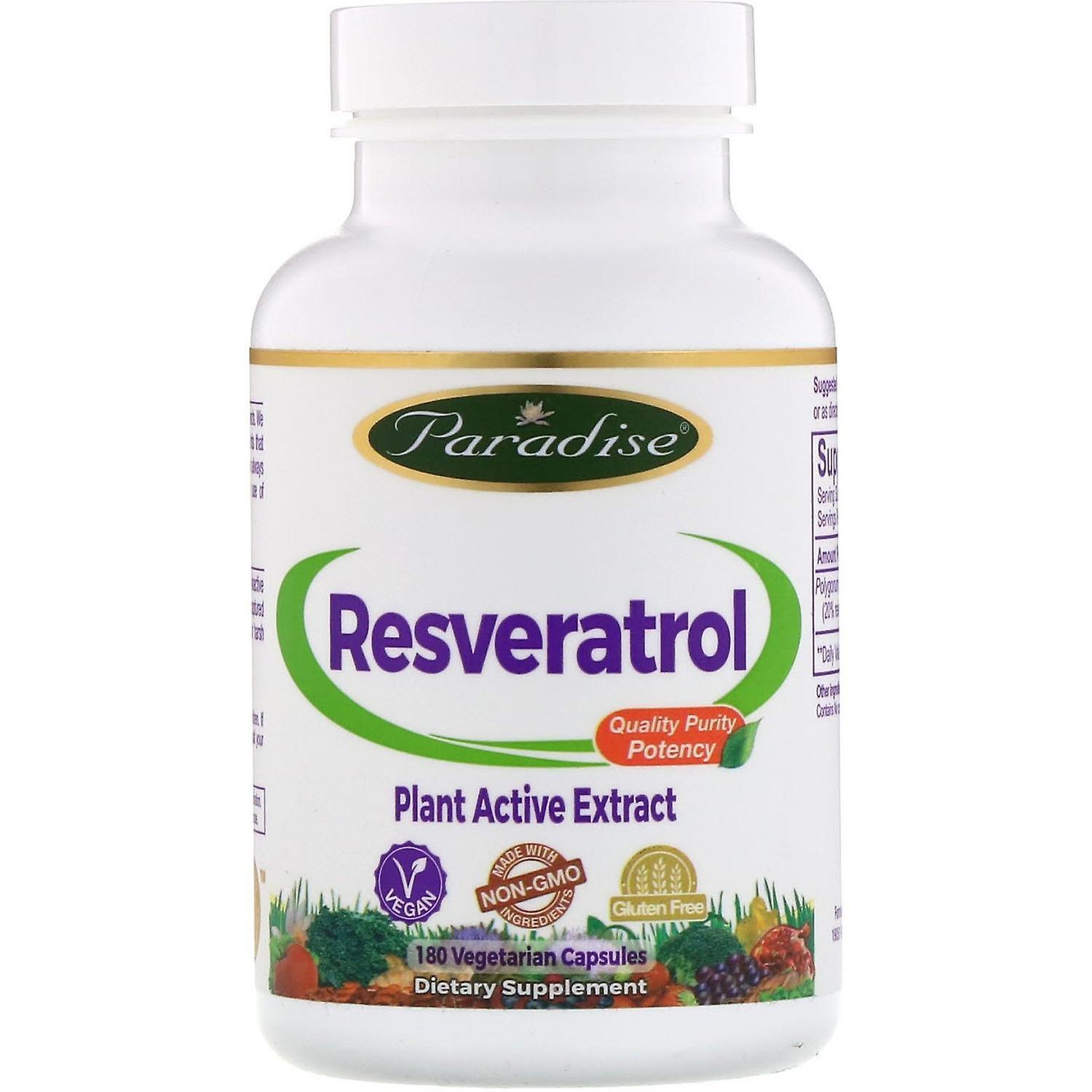 Paradise Herbs, Resveratrol, 180 Vegetarian Capsules