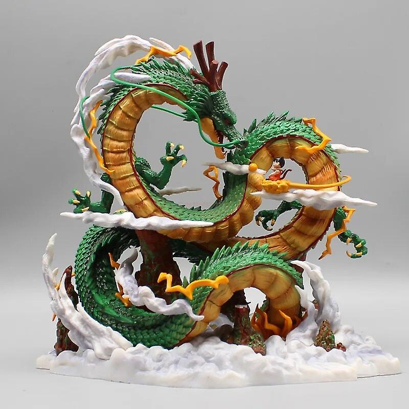 Jiechannel 25cm Anime Dragon Ball Figure Shenron Figures Goku And Shenron Figurine Pvc Statue Model Doll Ornament Toys Gifts Desk Decora 25cm Shenr...