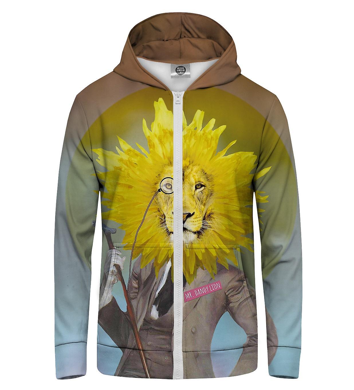 Mr Gugu & Miss Go Mr. GUGU & Miss GO Dandy Lion Hoodie Kangaroo Zip Up gold 2XL