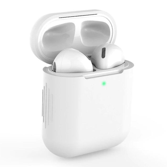 SIFREE Flexible Case for AirPods 1/2 - Silicone Skin AirPod Case Cover Smooth - White